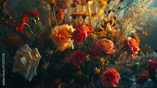 flowers roses in the garden © somchai20162516