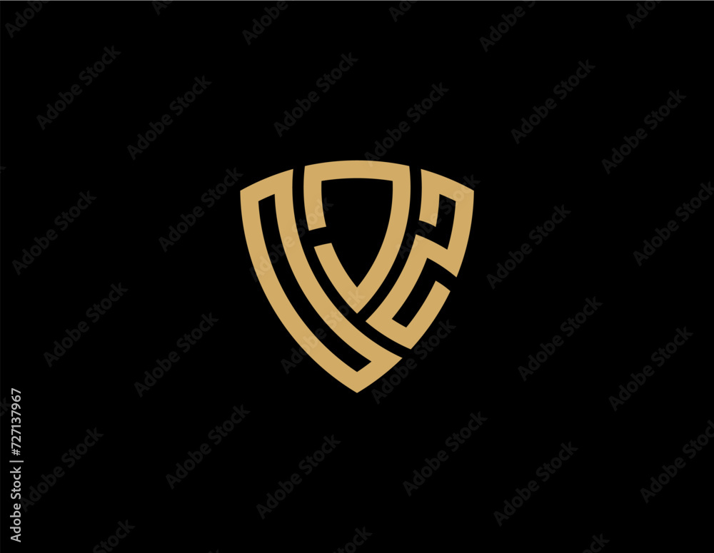 OJZ creative letter shield logo design vector icon illustration OJZ creative letter shield logo design vector icon illustration