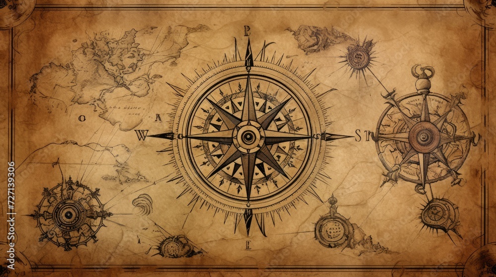 Wind rose ,.Compass	