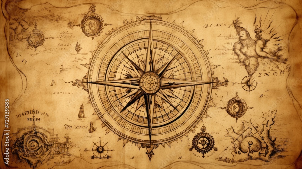 Wind rose ,.Compass	