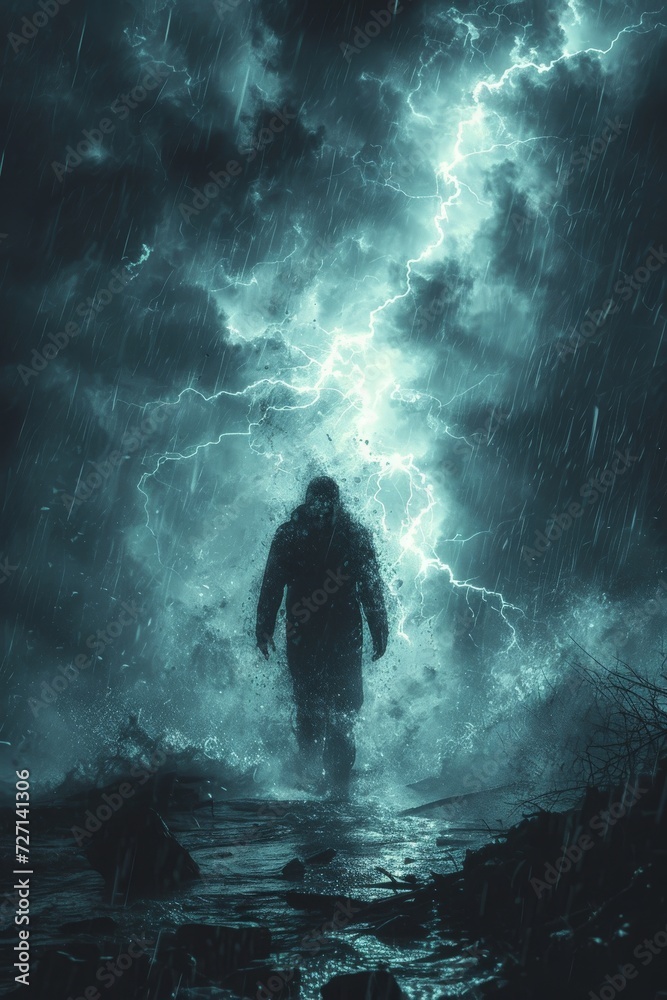 Obraz premium Stormwalker's Silhouette