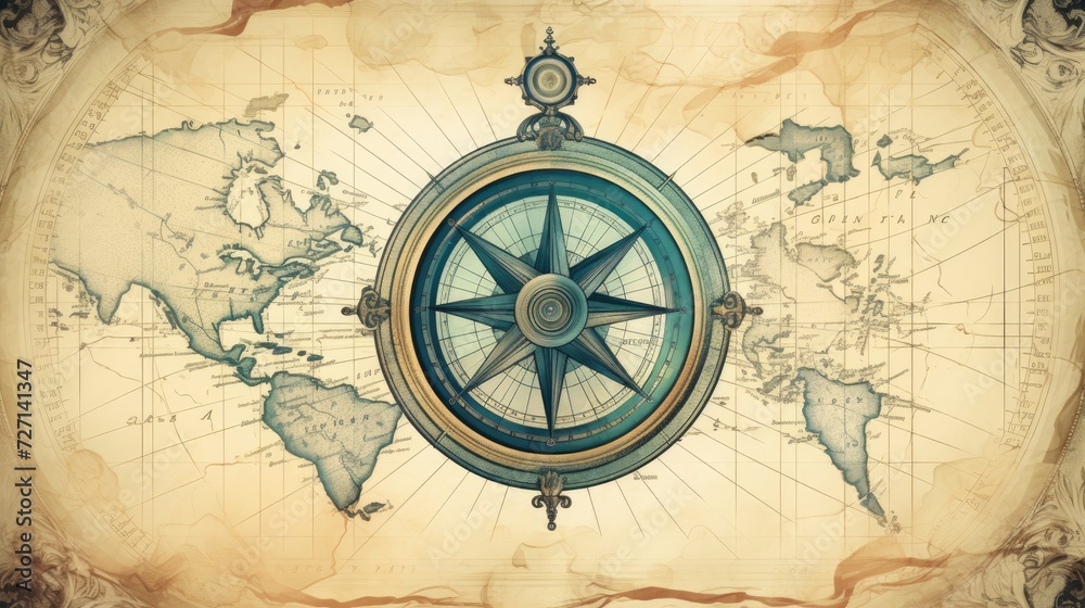 Fototapeta premium Wind rose ,.Compass