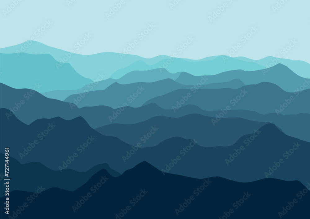 landscape mountains vector, vector illustration for background design.