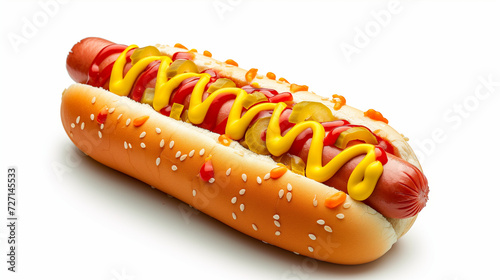 Hotdog Isolated on White Background