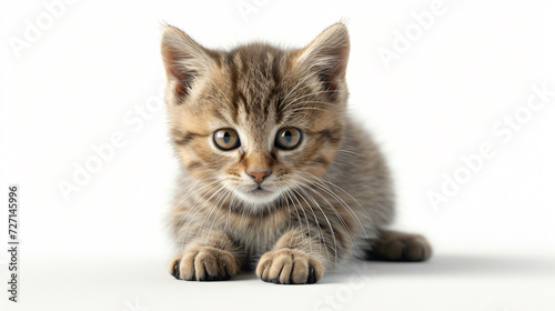 A captivating 3D rendering of a mischievous kitten, brimming with playfulness and charm. The lifelike details and super-rendered texture bring this adorable feline to life, making it the per © stocker