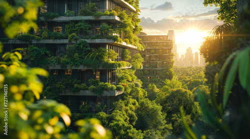 Modern eco-friendly sustainable city