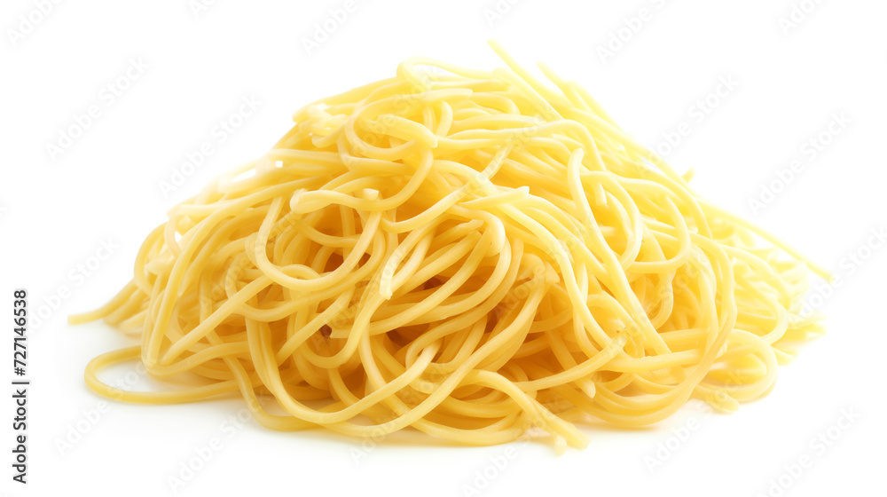 uncooked noodles, captured from a dynamic top-down angle
