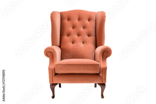 The High Back Wing Chair Elegance on Transparent Background, PNG, Generative Ai © shair