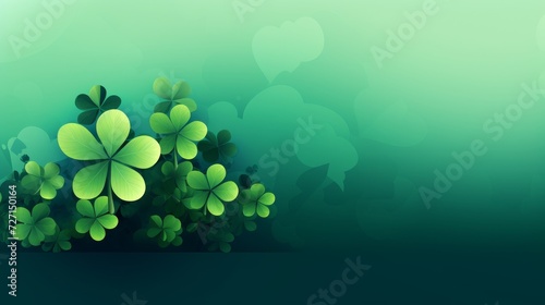 St Patrick day background with shamrocks photo