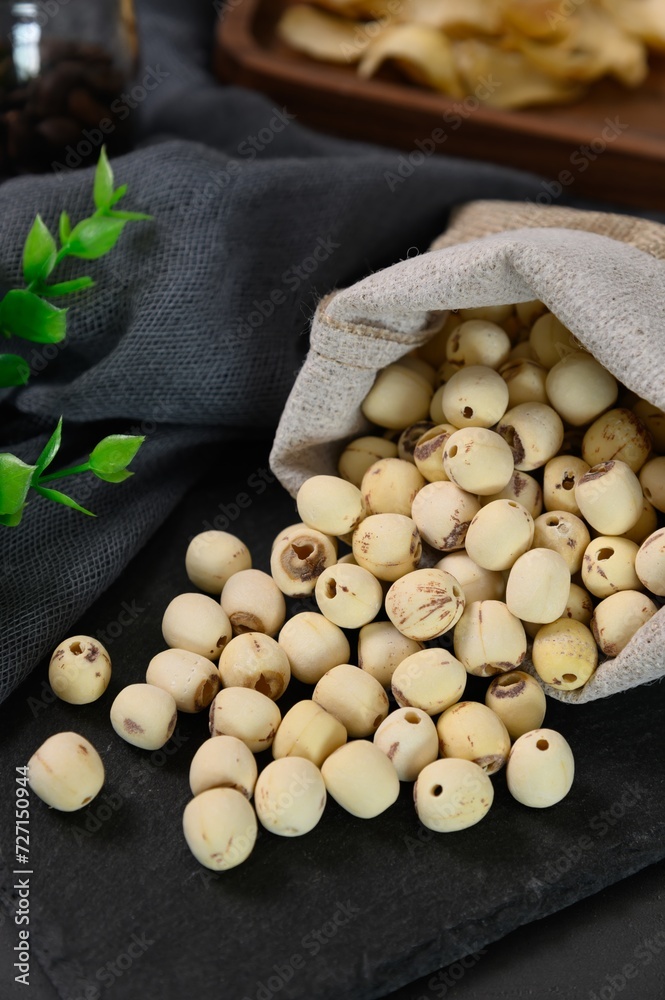 Images of lotus seeds with high-resolution photos, nutrient-rich, low-calorie and antioxidant-rich properties