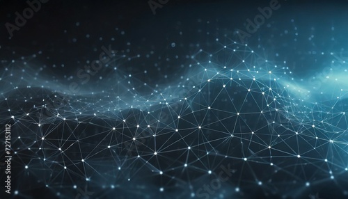 data technology background abstract background connecting dots and lines on dark background 3d rendering 4k