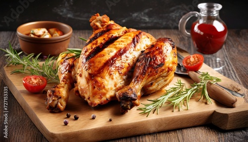 grilled chicken on a cutting board