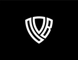 OOB creative letter shield logo design vector icon illustration