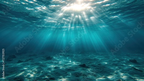 Fascinating sunlight beneath the surface of the ocean