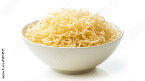 Egg noodles delicately presented in a bowl