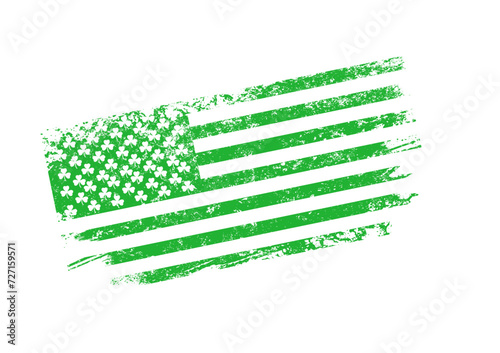 Stylized USA flag for Saint Patrick's Day
