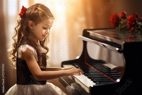A child plays the piano