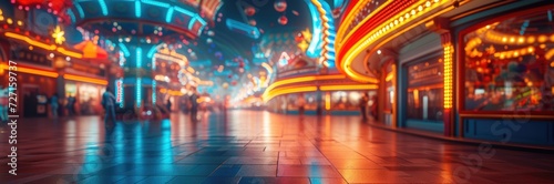 A crypto-themed amusement park, where rides and games operate on blockchain technology