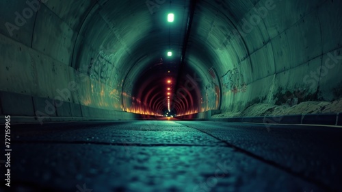 Fototapeta Naklejka Na Ścianę i Meble -  lively tunnel night light
