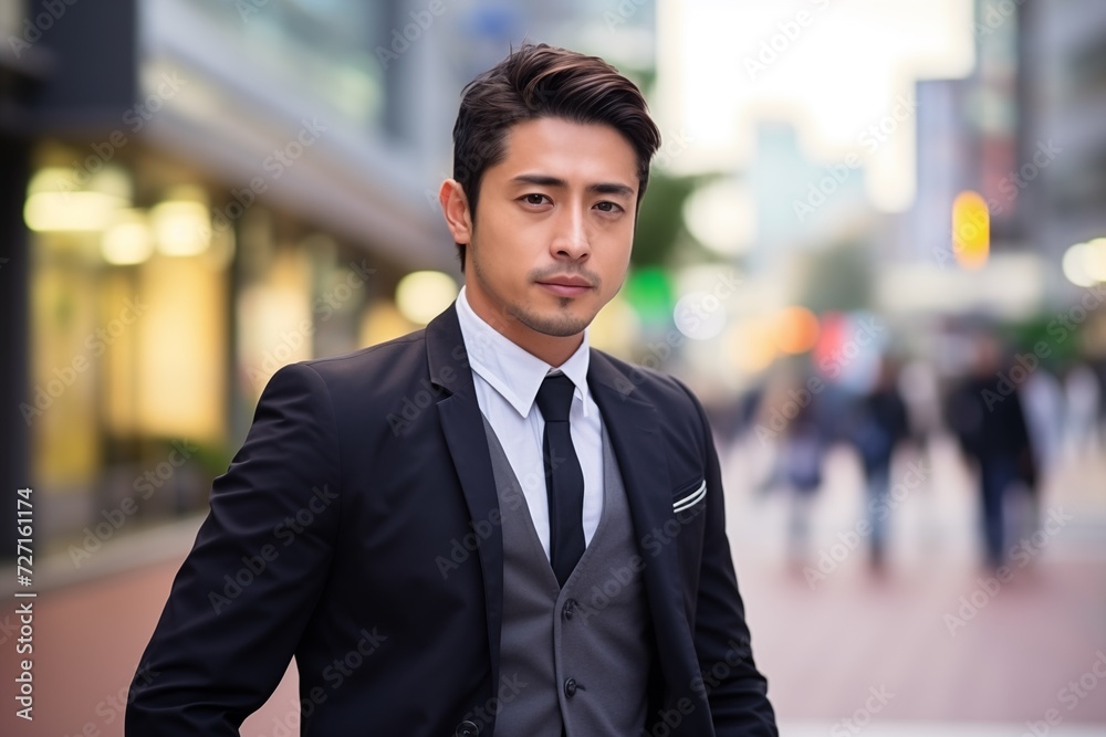 Illustration of a fashion portrait, Business man, AI Generated Illustration of a fashion portrait, Business man, AI Generated