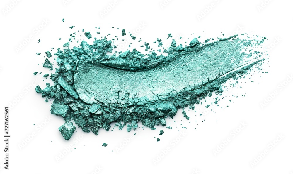 realistic aqua green eyeshadow shiny texture   - obrazy, fototapety, plakaty 