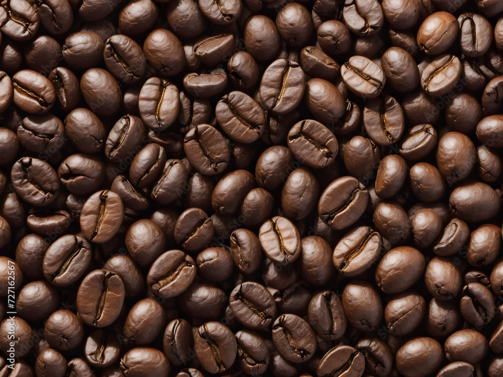 Obraz premium background seamless coffee beans well roasted closeup
