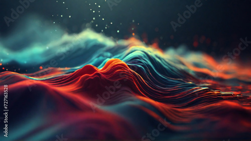 4K Abstract wallpaper colorful design, Aesthetic textures, colored background, teal and orange color photo