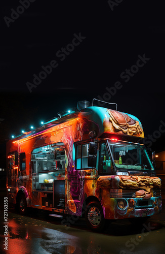 bus in the night