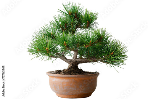 Pine Plant in a Pot on Transparent Background