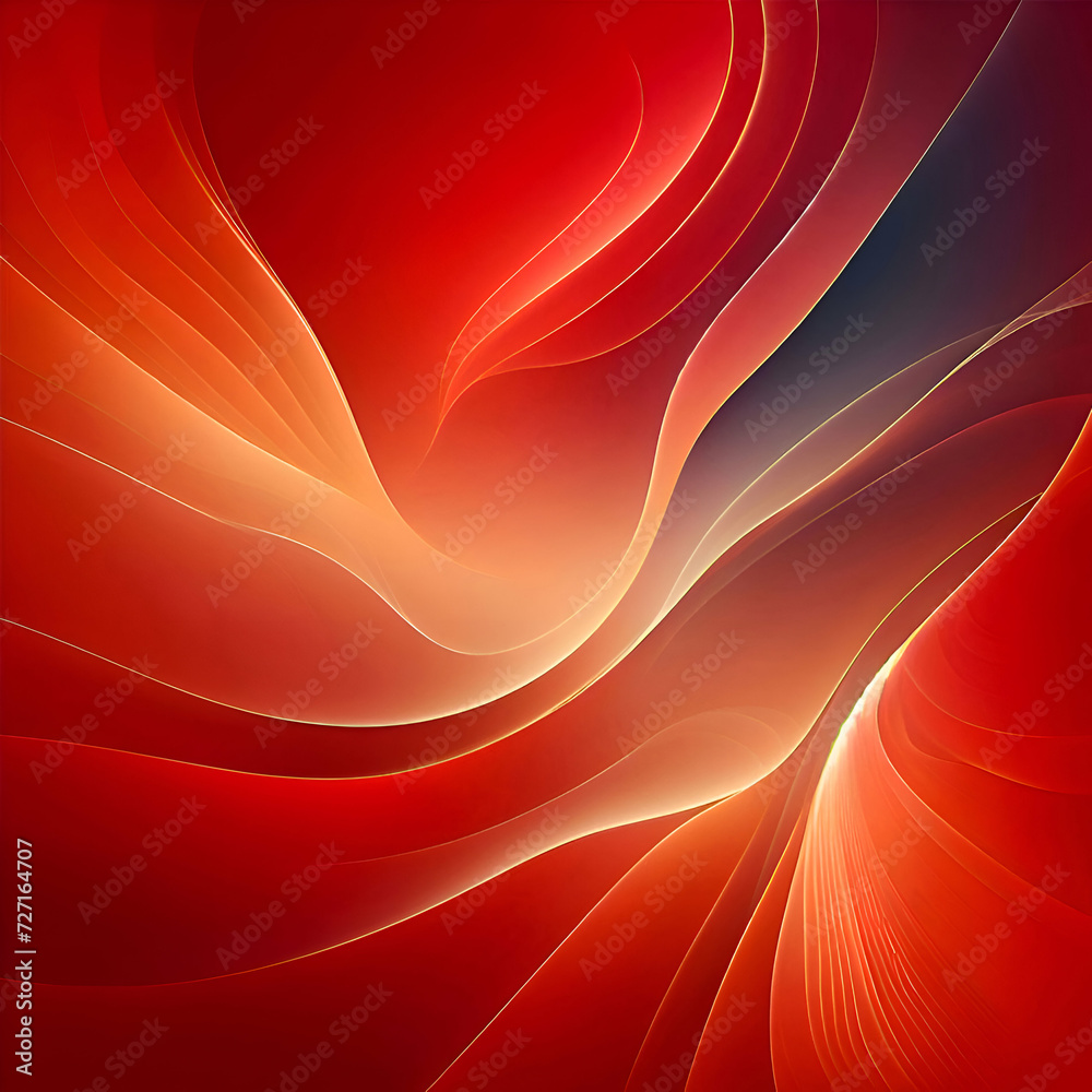 Fototapeta premium AI generative wavy abstract background with smooth lines