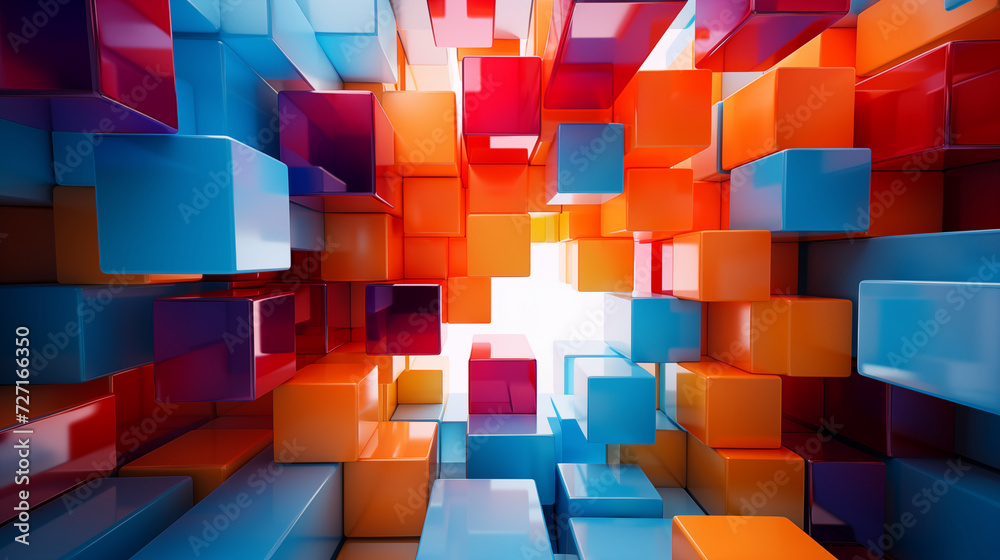 3d geometric shapes on indoor background Ai generative 3d geometric shapes on indoor background Ai generative