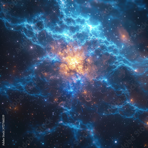 Blue Supergiant Star s Radiance in Space