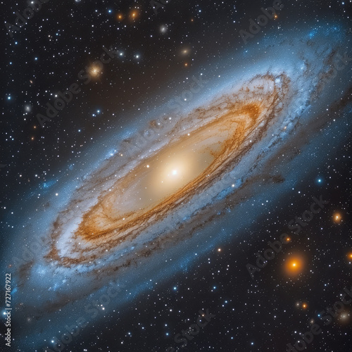 Andromeda Galaxy in the Universe's Depths