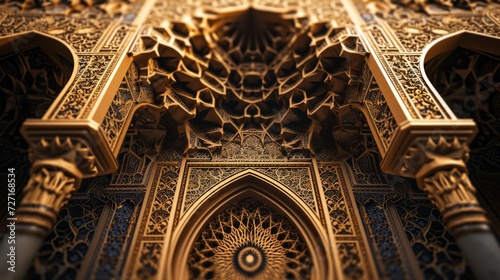 Close-Up of Intricate Metal Plate Design, Ramadan
