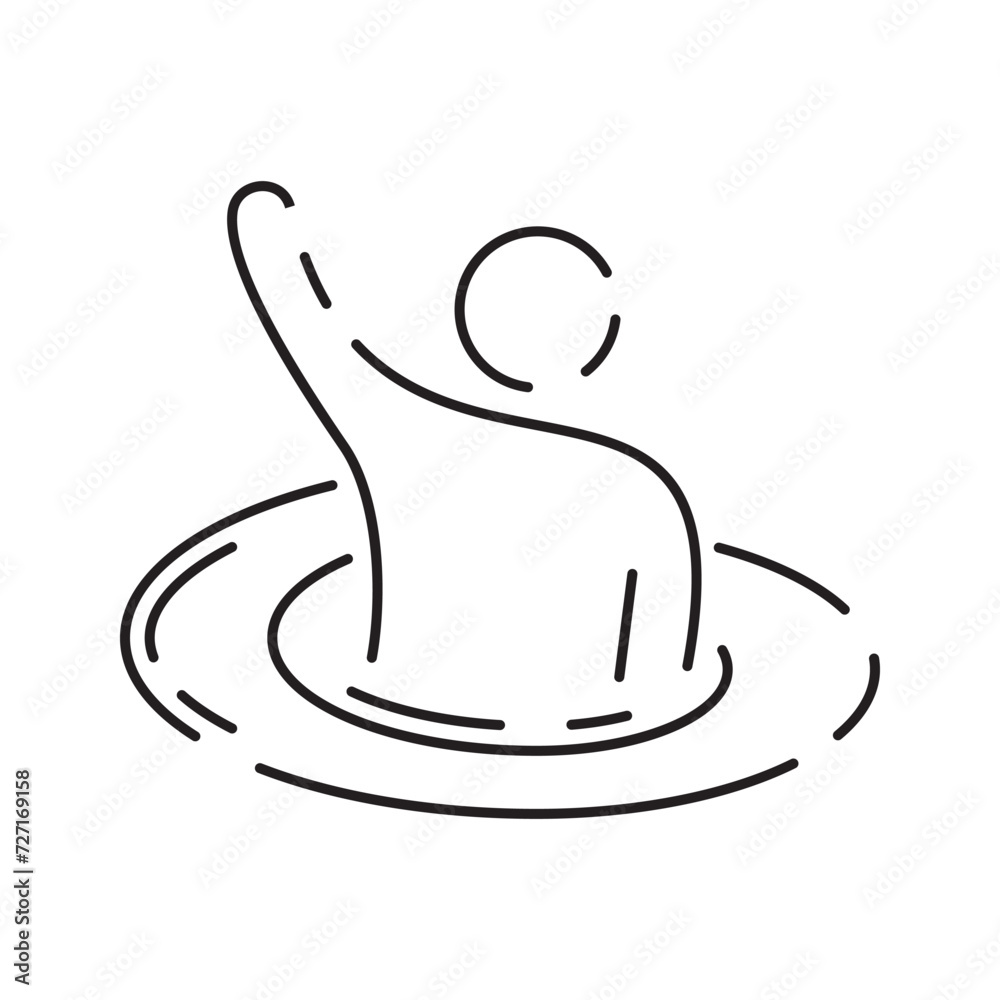 City flood line icon, climate change and ecology, water disaster vector icon, vector graphics, editable stroke outline sign, eps 10 City flood line icon, climate change and ecology, water disaster vector icon, vector graphics, editable stroke outline sign, eps 10