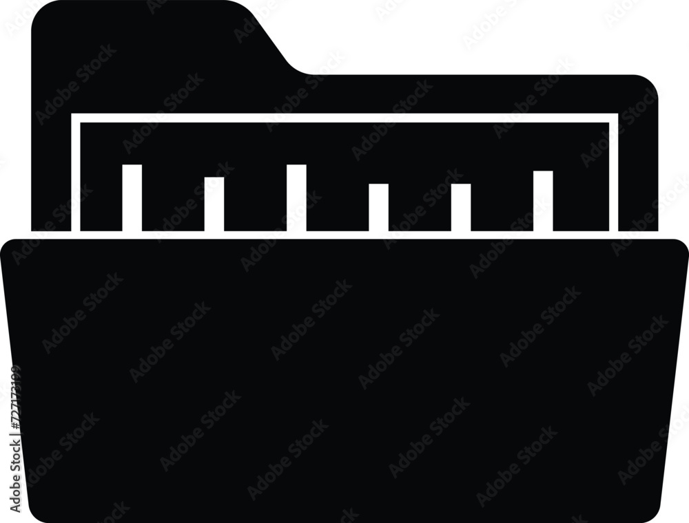 Folder icon design. Folder symbol icon in silhouette style design. Vector illustration. Folder icon design. Folder symbol icon in silhouette style design. Vector illustration.