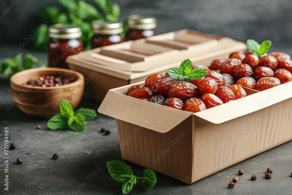 packaging dates fruits on table professional advertising food photography packaging dates fruits on table professional advertising food photography