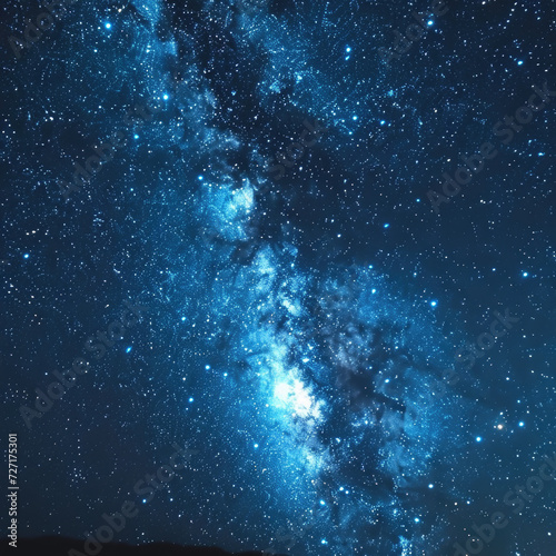 Distant Edge of Twinkling Stars in Night Galaxy