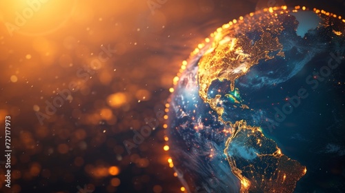 Sustainable Innovations: Illuminated Globe photo