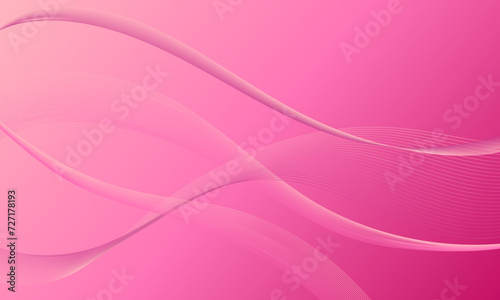 pink soft lines wave curves with smooth gradient abstract background