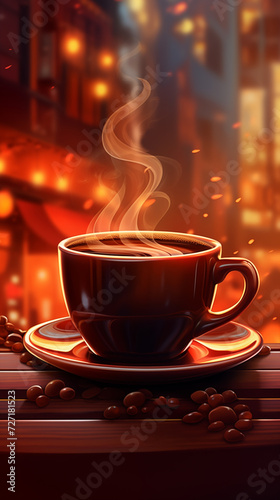 Fragrant coffee illustration 