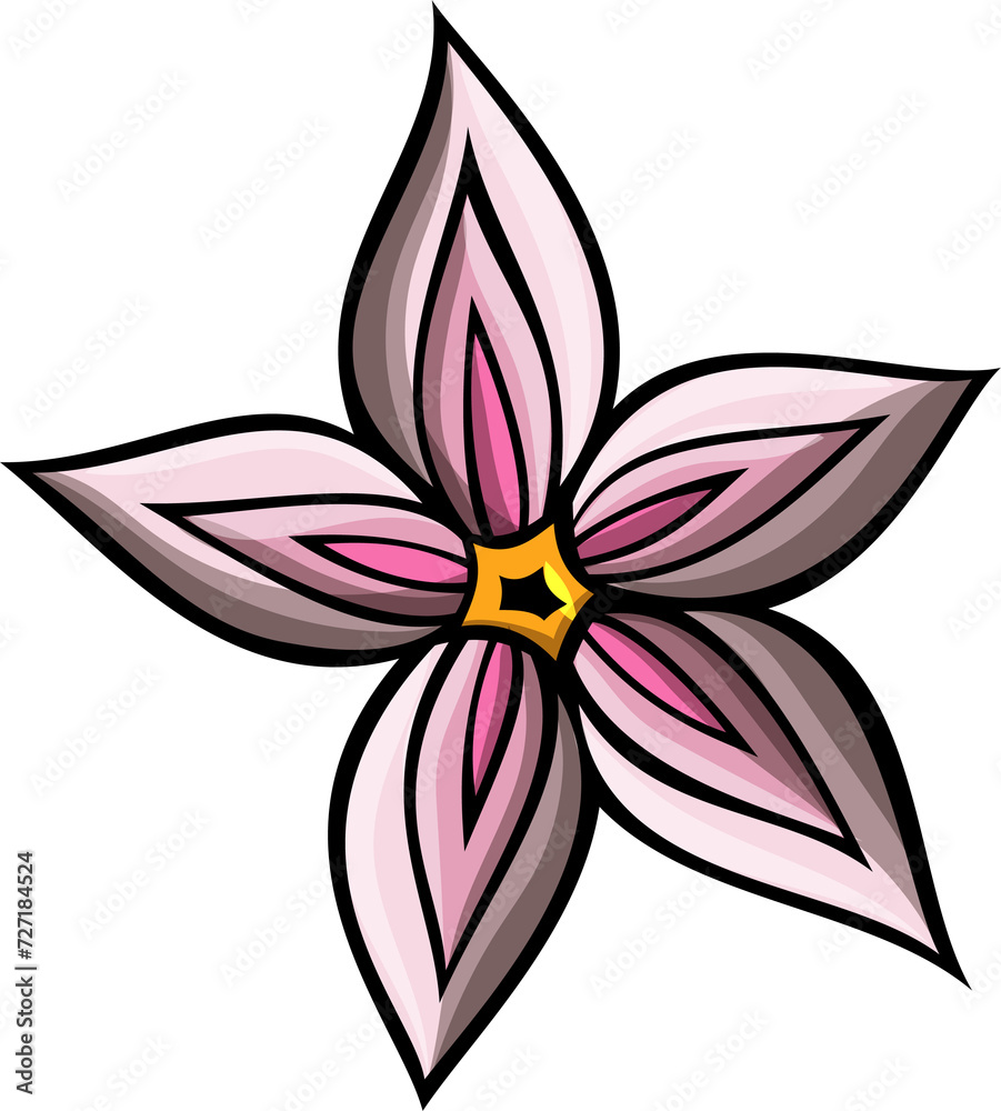 Flower cartoon funny illustration Flower cartoon funny illustration