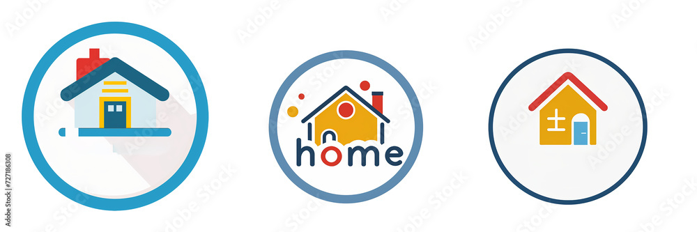 Home logo isolated on transparent background png. Collection of artistic house logos in beautiful colors. Home logo isolated on transparent background png. Collection of artistic house logos in beautiful colors.