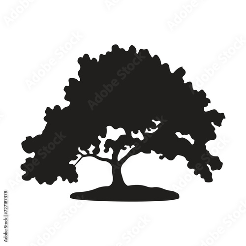 tree silhouettes. black shapes, white background