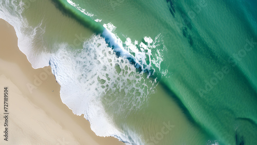 Beautiful beach drone shot, nice beach photo from bird eye, Island beach wallpaper design for screen background, ocean nice beach like water wallpapers, ocean sea waves beach. Island Surfing tropical photo