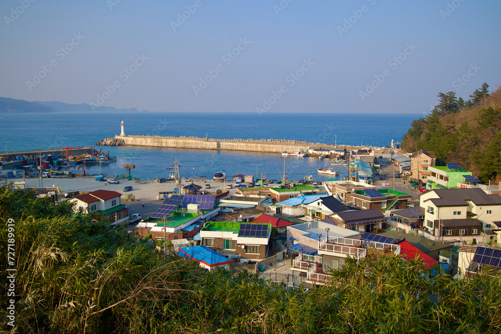 Wide Shot of Chogok Port from Hill