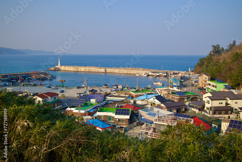 Wide Shot of Chogok Port from Hill © koreabybike