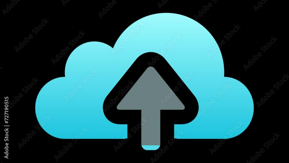 Cloud Upload Icon Illustration for Data Transfer Concept Cloud Upload Icon Illustration for Data Transfer Concept
