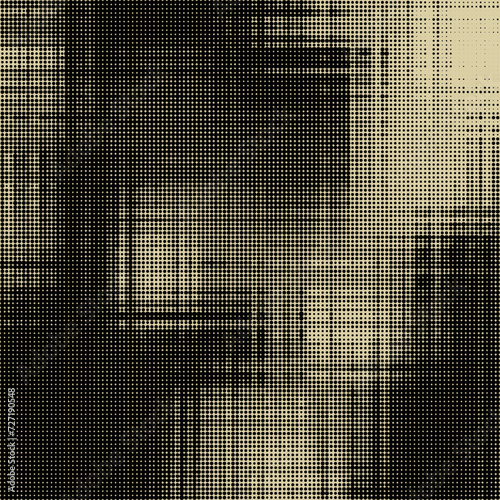 Black gradient halftone dots background. Vector illustration