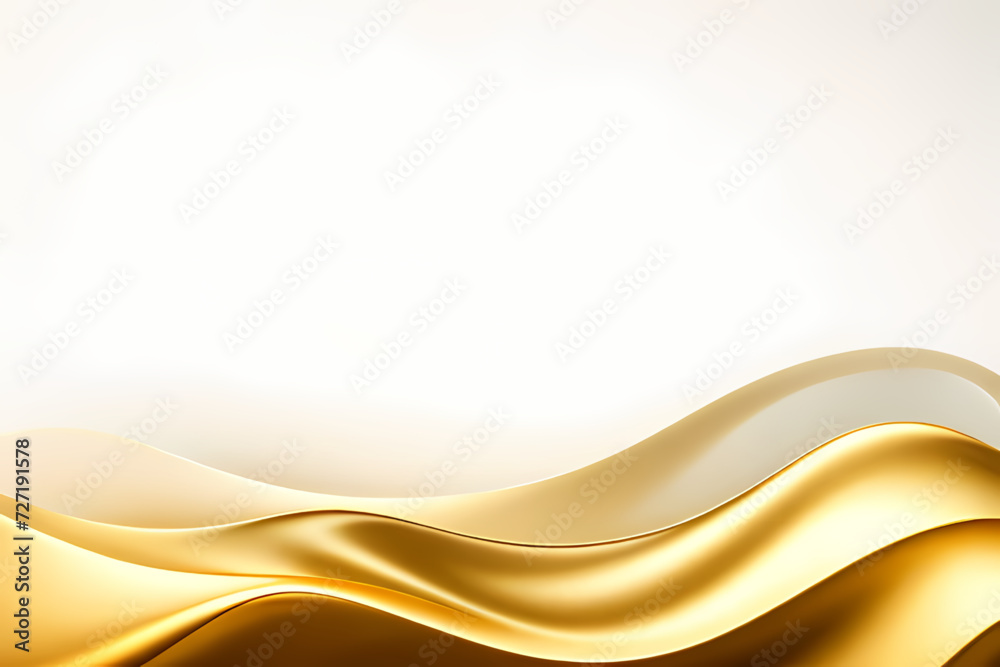 Fototapeta premium Minimal Abstract Dynamic textured background design in 3D style with gold wave. Vector illustration.